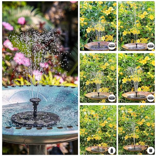 Verilux® Solar Fountain Pump Outdoor Water with 6 Nozzles Max 3.3ft Column for Garden Bird Bath Pond Pool 2PCS Verilux® Solar Fountain Pump Outdoor Water with 6 Nozzles Max 3.3ft Column for Garden Bird Bath Pond Pool 2PCS